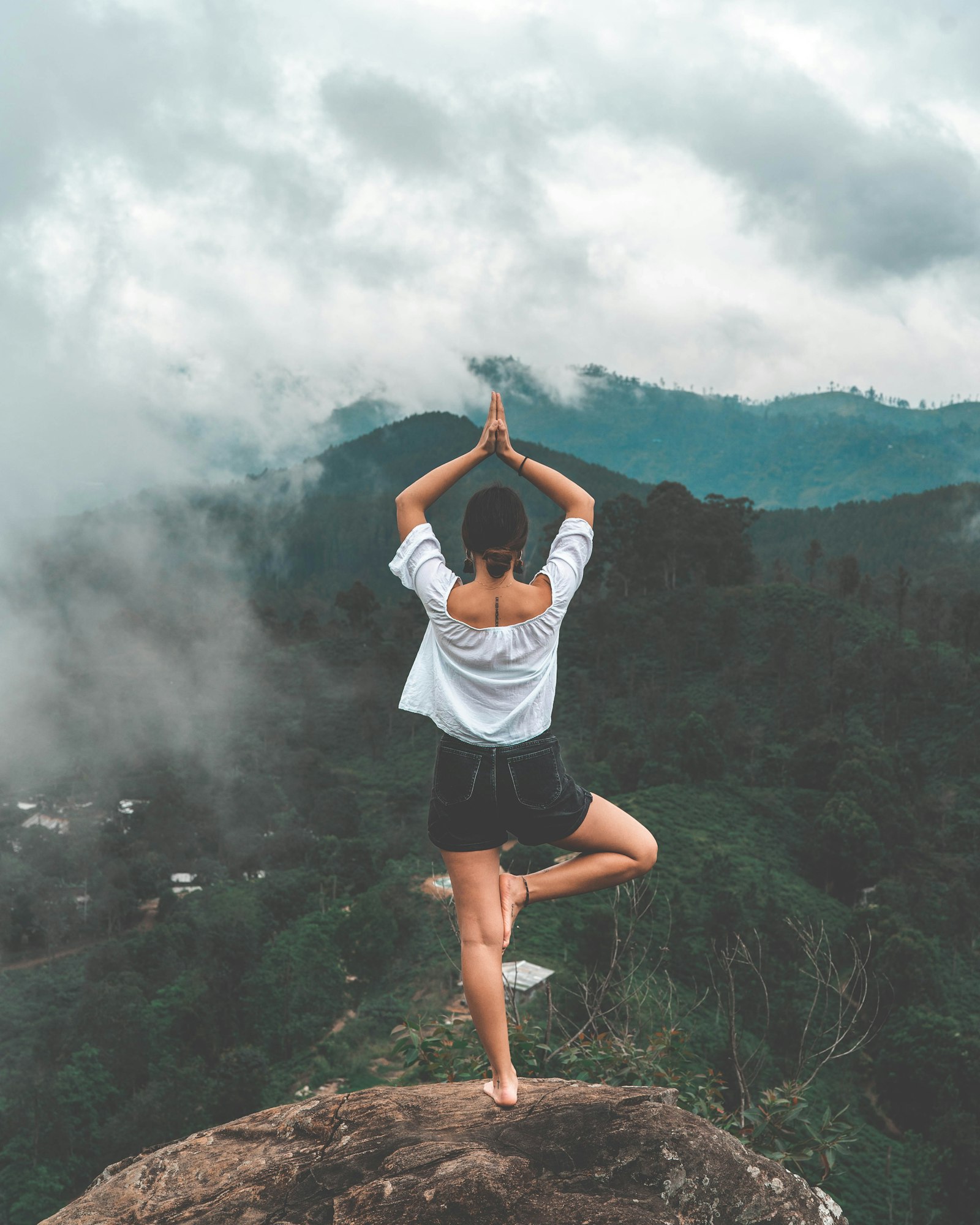 Meditation with chakra glow